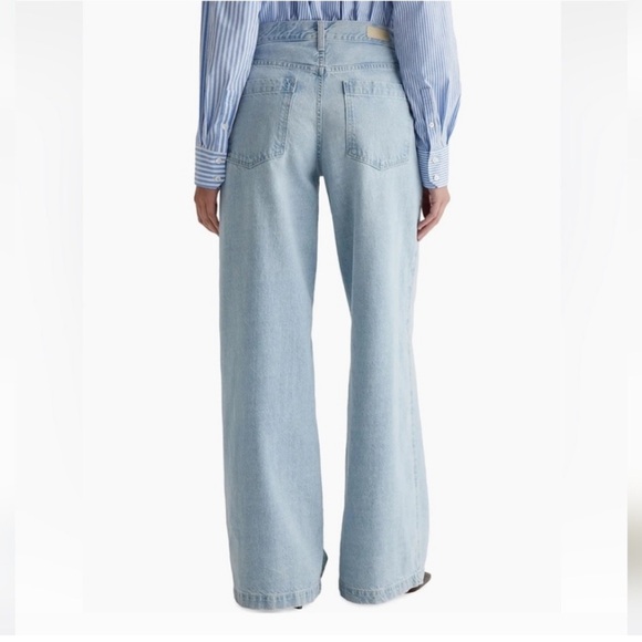 NWT AG Stella Low Slung Palazzo Jeans Light Wash Wide Leg 32 - Picture 8 of 8